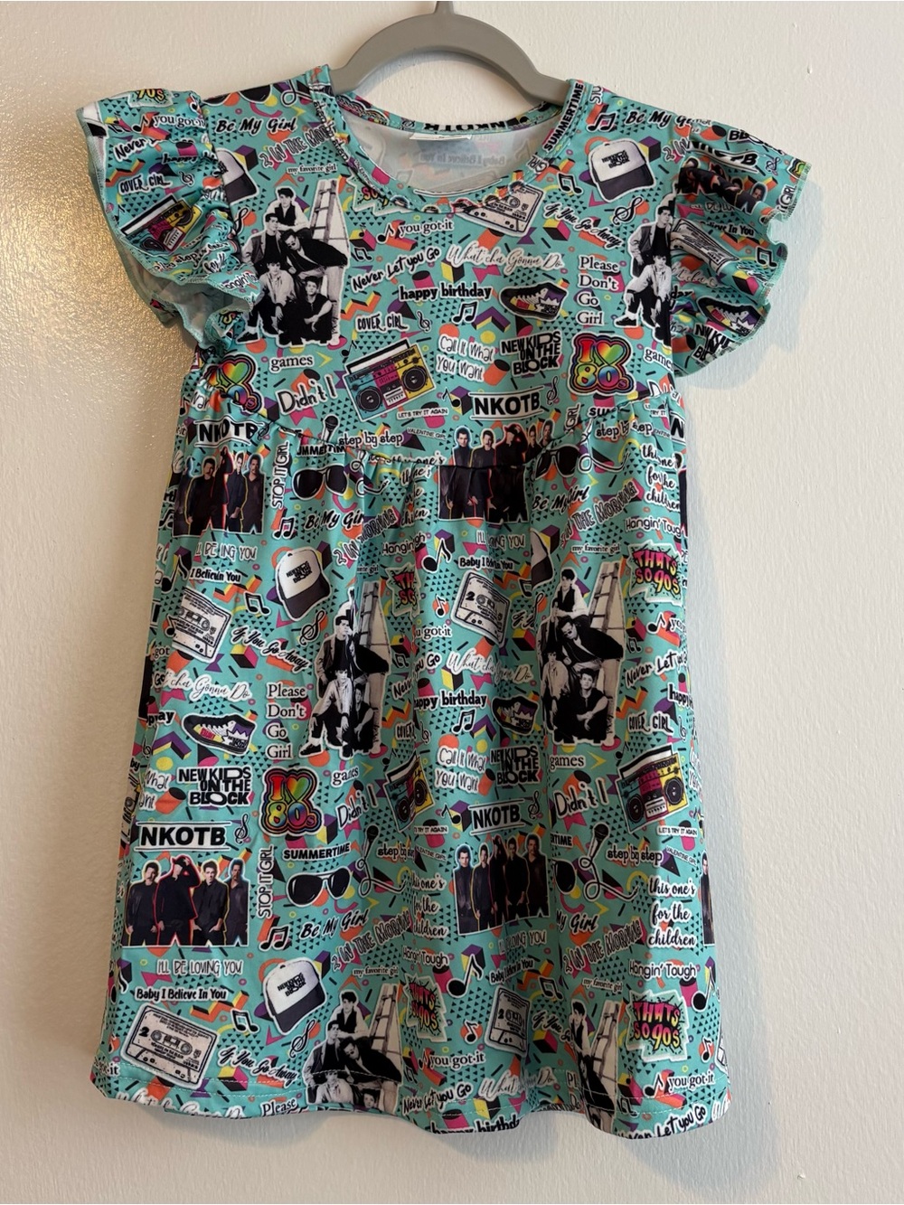 New Kids on the Block 80’s Theme Dress size 2T NKOTB